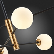 Люстра на штанге EVOLUCE Arcola SLE220103-06 цвет плафона/подвески Белый, цвет арматуры Бронза, Черный-8