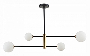 Люстра на штанге EVOLUCE Arcola SLE220103-04 цвет плафона/подвески Белый, цвет арматуры Бронза, Черный