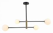 Люстра на штанге EVOLUCE Arcola SLE220103-04 цвет плафона/подвески Белый, цвет арматуры Бронза, Черный-1
