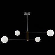 Люстра на штанге EVOLUCE Arcola SLE220103-04 цвет плафона/подвески Белый, цвет арматуры Бронза, Черный-3