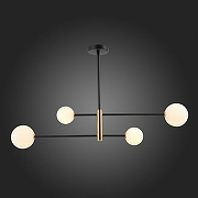 Люстра на штанге EVOLUCE Arcola SLE220103-04 цвет плафона/подвески Белый, цвет арматуры Бронза, Черный-4