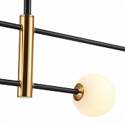 Люстра на штанге EVOLUCE Arcola SLE220103-04 цвет плафона/подвески Белый, цвет арматуры Бронза, Черный-6