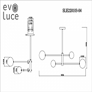 Люстра на штанге EVOLUCE Arcola SLE220103-04 цвет плафона/подвески Белый, цвет арматуры Бронза, Черный-9