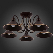 Люстра на штанге EVOLUCE C1olla SLE120402-05 цвет плафона/подвески Коричневый, цвет арматуры Коричневый-7