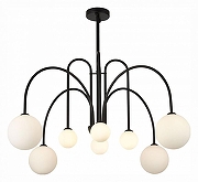 Люстра на штанге ST-Luce Jineto SL1204.402.08 цвет плафона/подвески Белый, цвет арматуры Черный-1