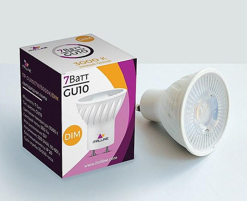 Светодиодная лампа Italline TP TP GU10/7W/3000K DIM 