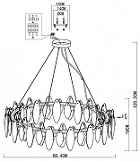 Люстра ST-Luce Ancona SL1227.303.12 цвет плафона/подвески Прозрачный, цвет арматуры Латунь-6