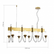 Люстра ST-Luce Vetrano SL1241.213.08 цвет плафона/подвески Белый, цвет арматуры Золото-4