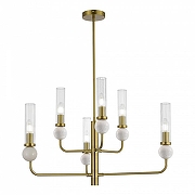 Люстра на штанге ST-Luce MEDEA SL1244.303.06 цвет плафона/подвески Прозрачный, цвет арматуры Латунь-1