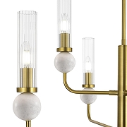 Люстра на штанге ST-Luce MEDEA SL1244.303.06 цвет плафона/подвески Прозрачный, цвет арматуры Латунь-3