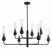 Люстра на штанге ST-Luce MEDEA SL1244.403.08 цвет плафона/подвески Прозрачный, цвет арматуры Черный