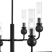 Люстра на штанге ST-Luce MEDEA SL1244.403.08 цвет плафона/подвески Прозрачный, цвет арматуры Черный-3