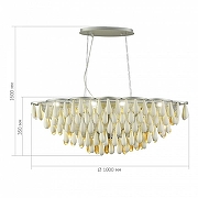 Люстра ST-Luce Faenza SL1517.103.08 цвет плафона/подвески Белый, Золото, цвет арматуры Серебро-4