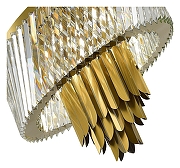 Люстра на штанге ST-Luce Nar1 SL1635.302.09 цвет плафона/подвески Прозрачный, цвет арматуры Латунь-2