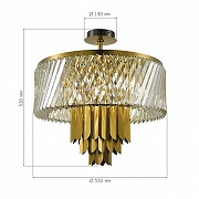 Люстра на штанге ST-Luce Nar1 SL1635.302.09 цвет плафона/подвески Прозрачный, цвет арматуры Латунь-3