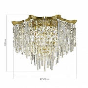 Люстра ST-Luce Ofel1a SL1659.302.07 цвет плафона/подвески Прозрачный, цвет арматуры Латунь-3