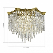 Люстра ST-Luce Ofel1a SL1659.302.10 цвет плафона/подвески Прозрачный, цвет арматуры Латунь-3