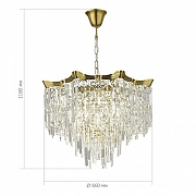 Люстра ST-Luce Ofel1a SL1659.303.10 цвет плафона/подвески Прозрачный, цвет арматуры Латунь-4