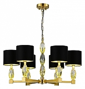 Люстра ST-Luce L1ngott1 SL1759.303.06 цвет плафона/подвески Черный, цвет арматуры Латунь, Оранжевый-2