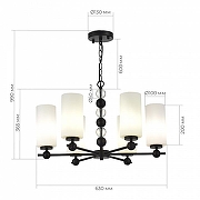 Люстра ST-Luce AURORA SL2003.403.06 цвет плафона/подвески Белый, цвет арматуры Черный-3