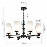 Люстра ST-Luce AURORA SL2003.403.08 цвет плафона/подвески Белый, цвет арматуры Черный-4