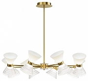 Люстра на штанге ST-Luce SP1R1T SL2004.303.16 цвет плафона/подвески Белый, Прозрачный, цвет арматуры Латунь