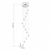 Люстра ST-Luce Cascato SL6114.103.12 цвет плафона/подвески Прозрачный, цвет арматуры Хром-2