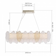 Люстра ST-Luce L1GHTSOME SL6135.233.01 цвет плафона/подвески Прозрачный, Оранжевый, цвет арматуры Золото-5