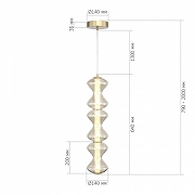 Люстра ST-Luce SP1NE SL6136.213.01 цвет плафона/подвески Коньячный, цвет арматуры Золото-4
