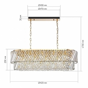 Люстра ST-Luce R1TZ SL6138.303.14 цвет плафона/подвески Прозрачный, цвет арматуры Латунь-7