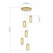Люстра ST-Luce Allungo SL6506.203.05 цвет плафона/подвески Золото, цвет арматуры Золото-2