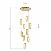 Люстра ST-Luce Allungo SL6506.203.09 цвет плафона/подвески Золото, цвет арматуры Золото-2
