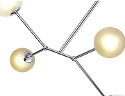 Люстра на штанге EVOLUCE Malte SLE1107-103-04 цвет плафона/подвески Белый, Серый, цвет арматуры Хром-2