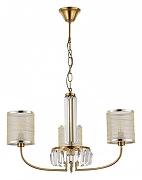 Люстра EVOLUCE Ellisse SLE1119-303-03 цвет плафона/подвески Бежевый, цвет арматуры Латунь-1