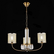 Люстра EVOLUCE Ellisse SLE1119-303-03 цвет плафона/подвески Бежевый, цвет арматуры Латунь-3