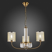 Люстра EVOLUCE Ellisse SLE1119-303-03 цвет плафона/подвески Бежевый, цвет арматуры Латунь-4