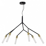 Люстра EVOLUCE Ka1to SLE1129-403-06 цвет плафона/подвески Белый, цвет арматуры Латунь, Черный-1