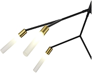 Люстра EVOLUCE Ka1to SLE1129-403-06 цвет плафона/подвески Белый, цвет арматуры Латунь, Черный-3