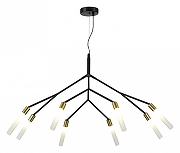 Люстра EVOLUCE Ka1to SLE1129-403-08 цвет плафона/подвески Белый, цвет арматуры Латунь, Черный-2