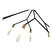 Люстра EVOLUCE Ka1to SLE1129-403-08 цвет плафона/подвески Белый, цвет арматуры Латунь, Черный-3