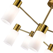 Люстра на штанге EVOLUCE Gessi SLE1139-302-06 цвет плафона/подвески Белый, цвет арматуры Латунь-2