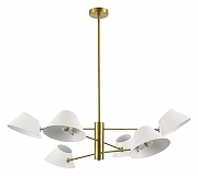 Люстра на штанге EVOLUCE Norb1 SLE1253-353-06 цвет плафона/подвески Белый, цвет арматуры Латунь