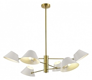 Люстра на штанге EVOLUCE Norb1 SLE1253-353-06 цвет плафона/подвески Белый, цвет арматуры Латунь-1