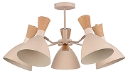 Люстра на штанге EVOLUCE VISTA SLE1256-502-05 цвет бежевый, латунь