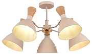 Люстра на штанге EVOLUCE VISTA SLE1256-502-05 цвет бежевый, латунь-5
