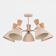 Люстра на штанге EVOLUCE VISTA SLE1256-502-05 цвет плафона/подвески Бежевый, Коричневый, цвет арматуры Бежевый, Латунь-3