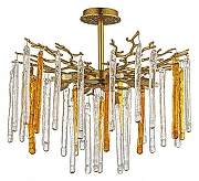 Люстра на штанге Dio D’Arte Tavenna Tavenna H 1.3.60.166 A цвет плафона/подвески Желтый, Прозрачный, цвет арматуры Бронза