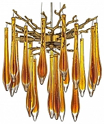 Люстра Dio D’Arte Tavenna Tavenna H 1.5.32.158 A цвет плафона/подвески Желтый, цвет арматуры Бронза