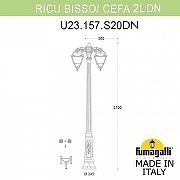 Фонарный столб Fumagalli Cefa U23.157.S20.BYF1RDN цвет плафона/подвески Прозрачный, цвет арматуры Бронза-4