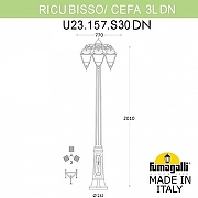 Фонарный столб Fumagalli Cefa U23.157.S30.AXF1RDN цвет плафона/подвески Прозрачный, цвет арматуры Черный-4